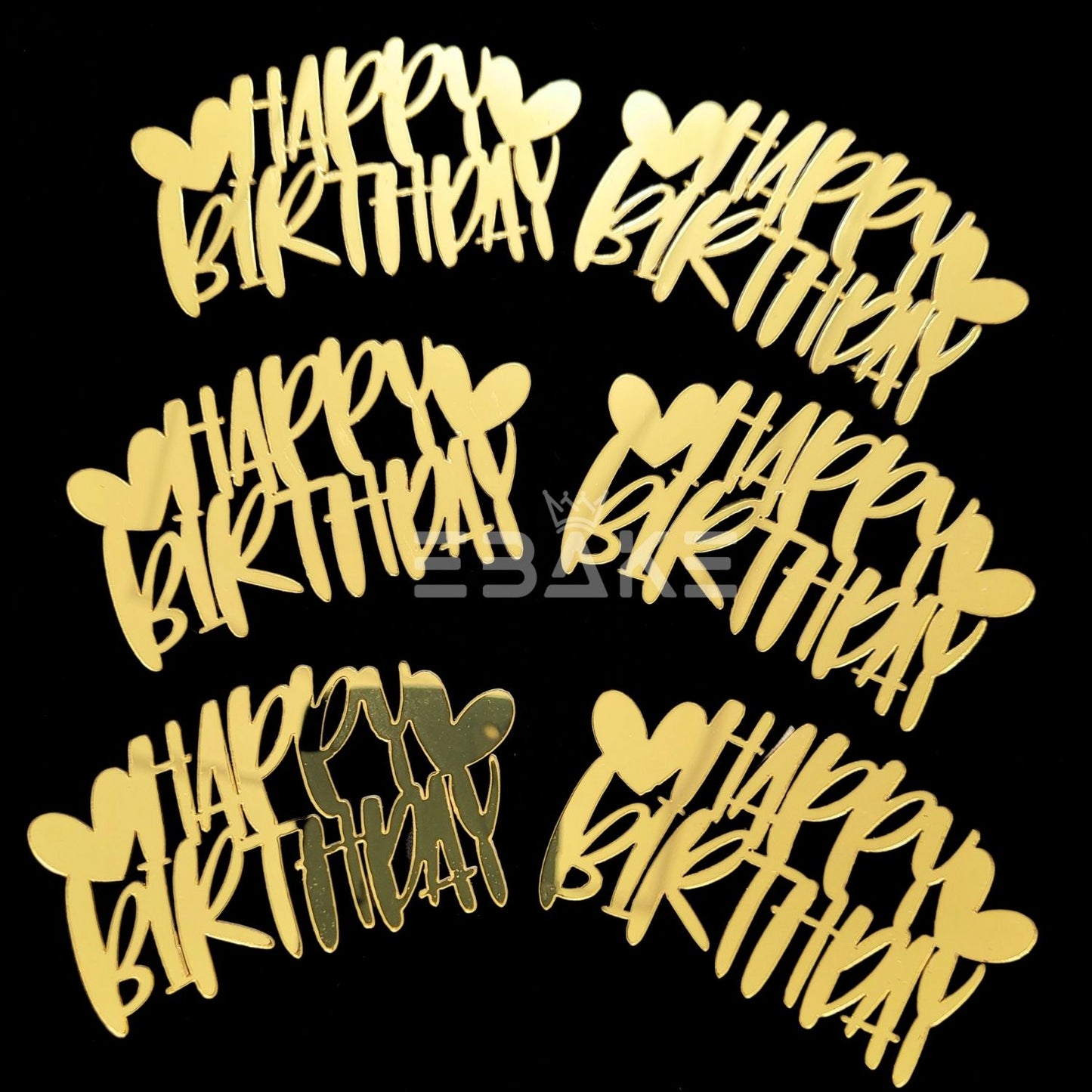 Mini Happy Birthday Cutout (Set Of 6)