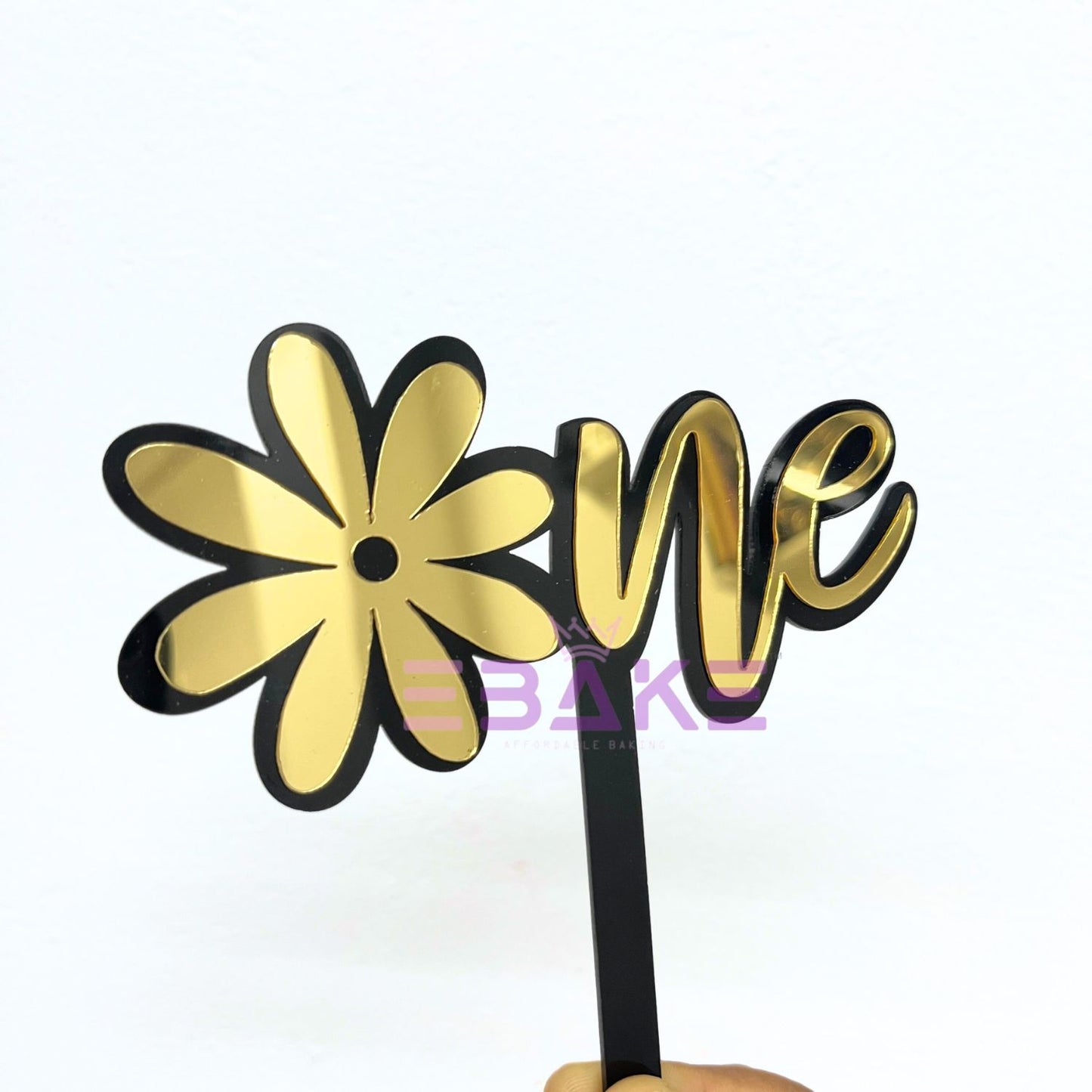 One Double Color Cake Topper