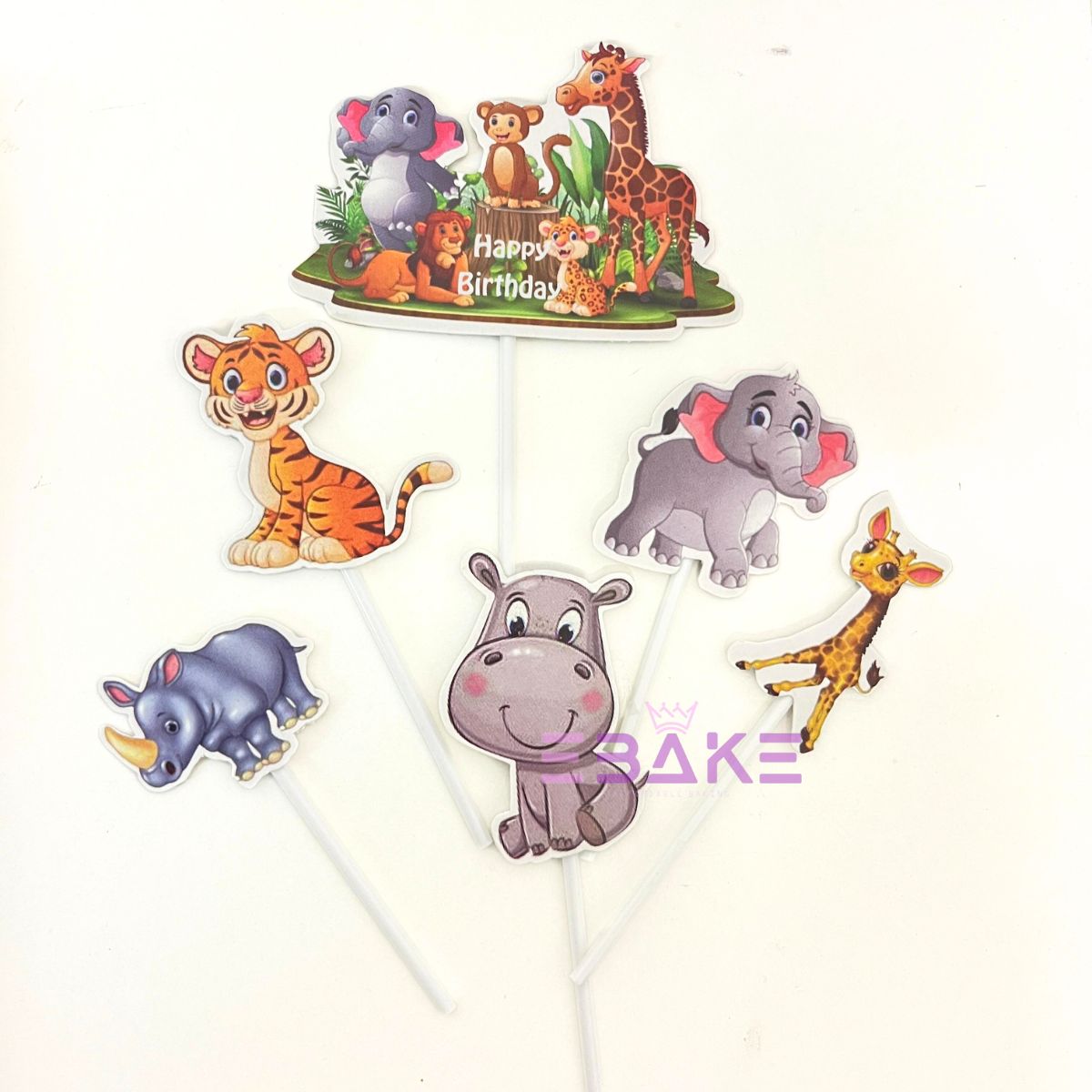 Jungle Theme Paper Topper (Set of 6) Assorted