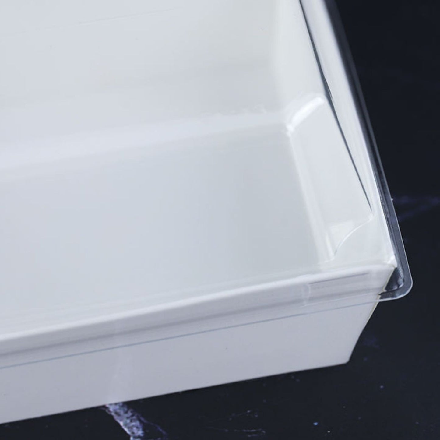 Kraft Paper Square Container With Transparent Lid