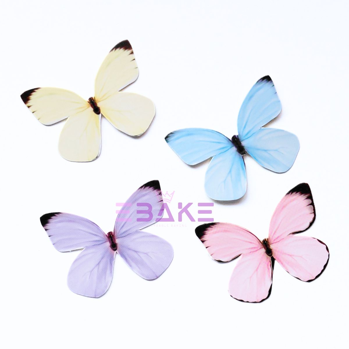 Paper Rainbow Toppers With Butterflies & Stick