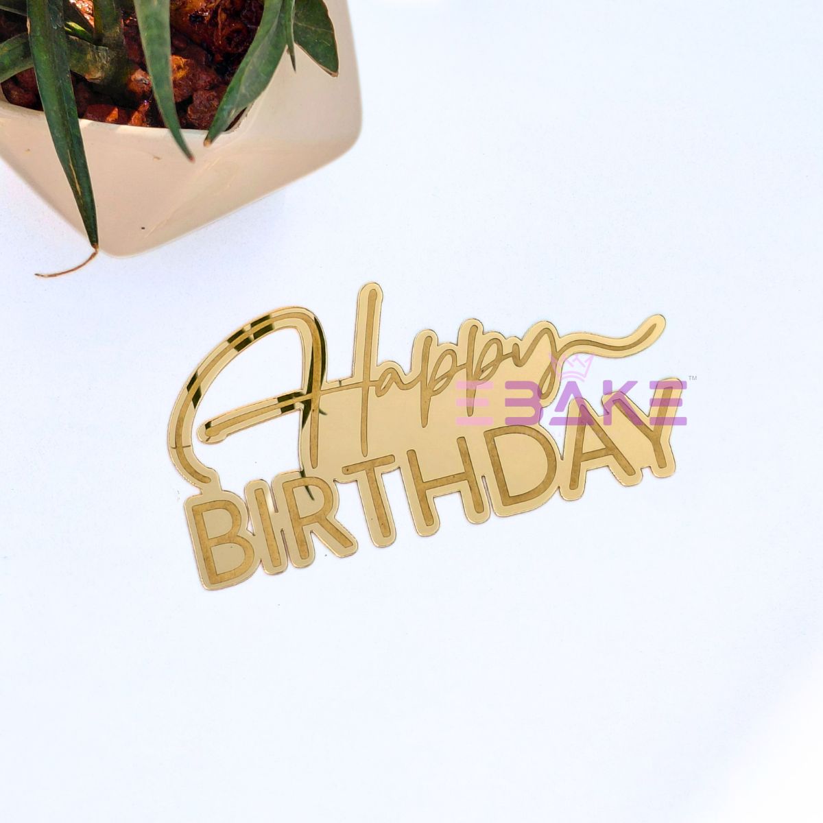 Happy Birthday Engraved Cutout (Set of 10)