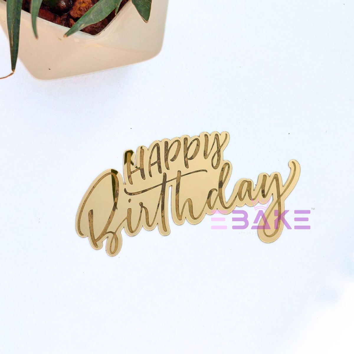 Happy Birthday Engraved Cutout (Set of 10)