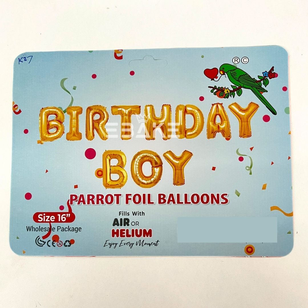 Birthday Boy Foil Balloon Gold 16 Inch