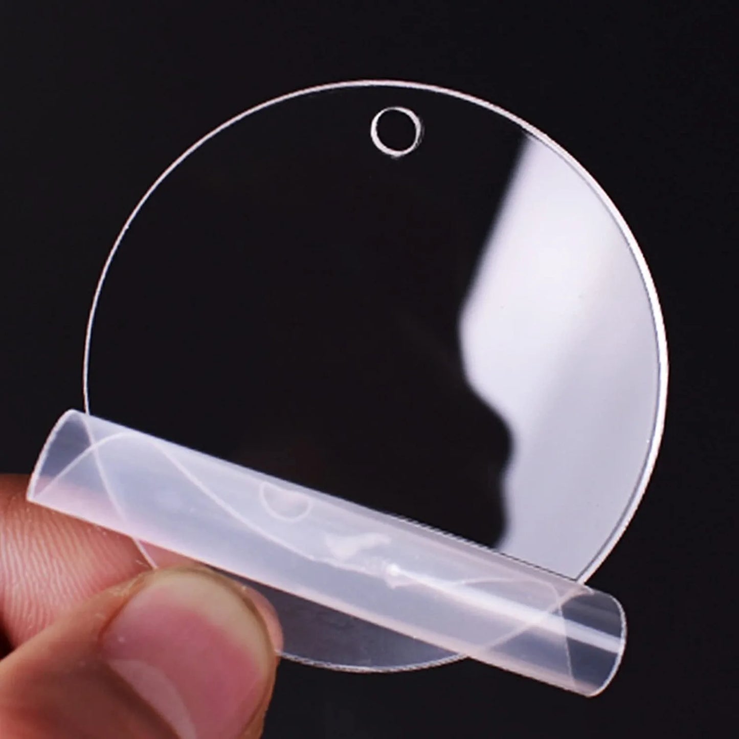 Acrylic Clear Blanks for DIY and Customisation (With Hole) Single Piece