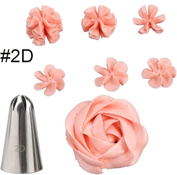 Stainless Steel Cake Decorating Nozzle / Pastry Icing Tip ( 2D Nozzle)