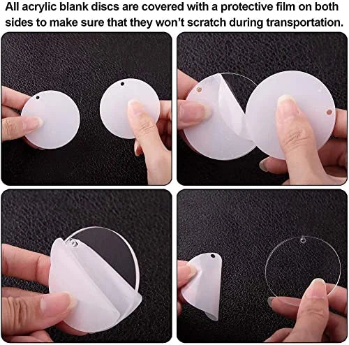 Acrylic Clear Blanks for DIY and Customisation (With Hole) Single Piece