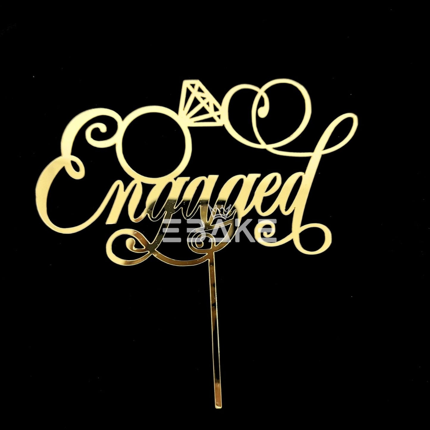 Engaged Cake Topper Acrylic