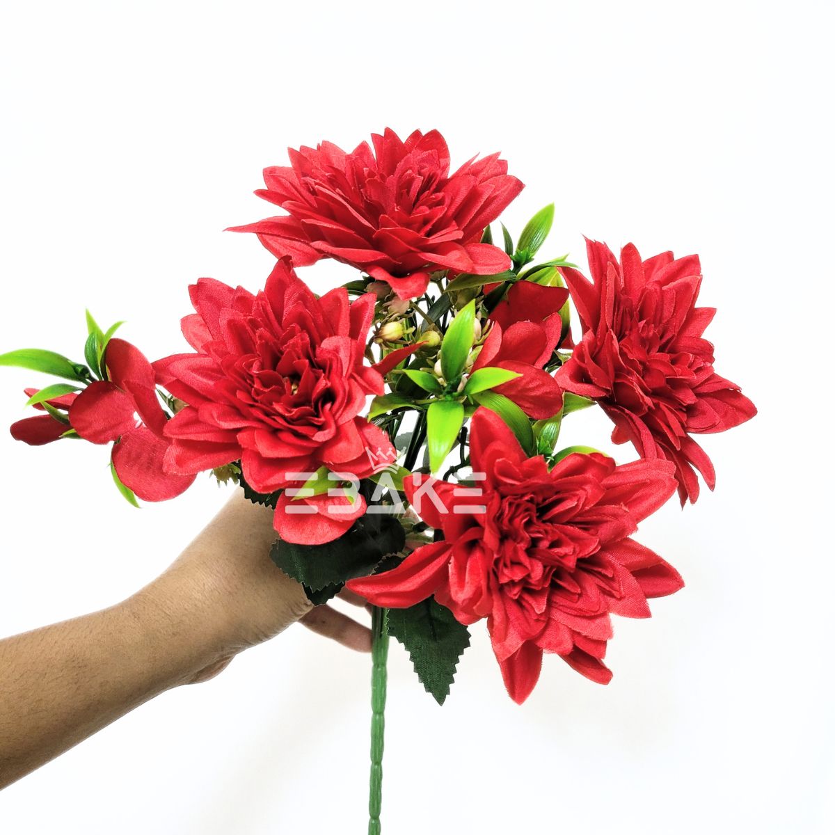 A1640 Red Dahlia Bunch With Fillers