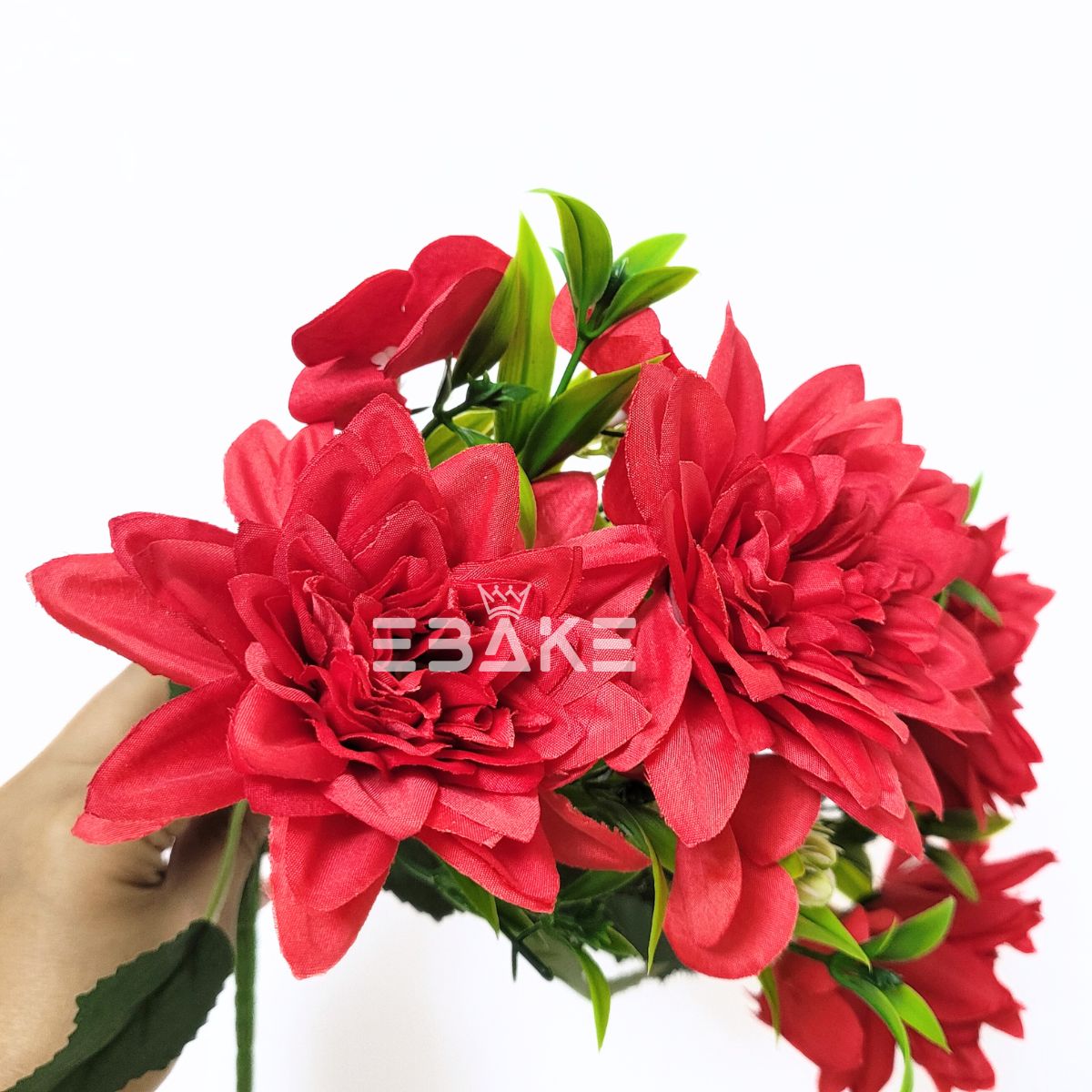 A1640 Red Dahlia Bunch With Fillers