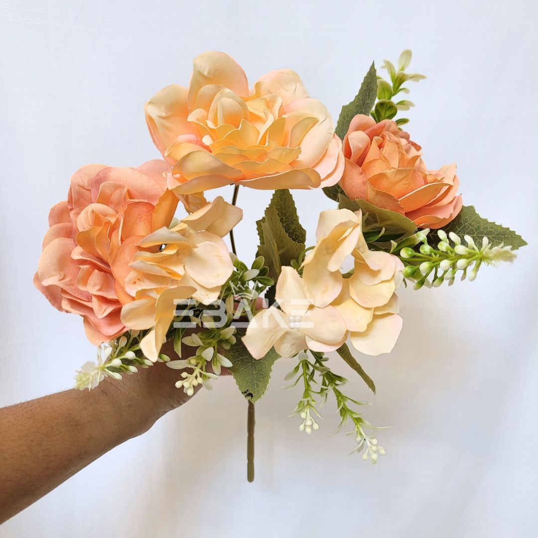A1379 Rose & Hydrangea Bunch With Fillers