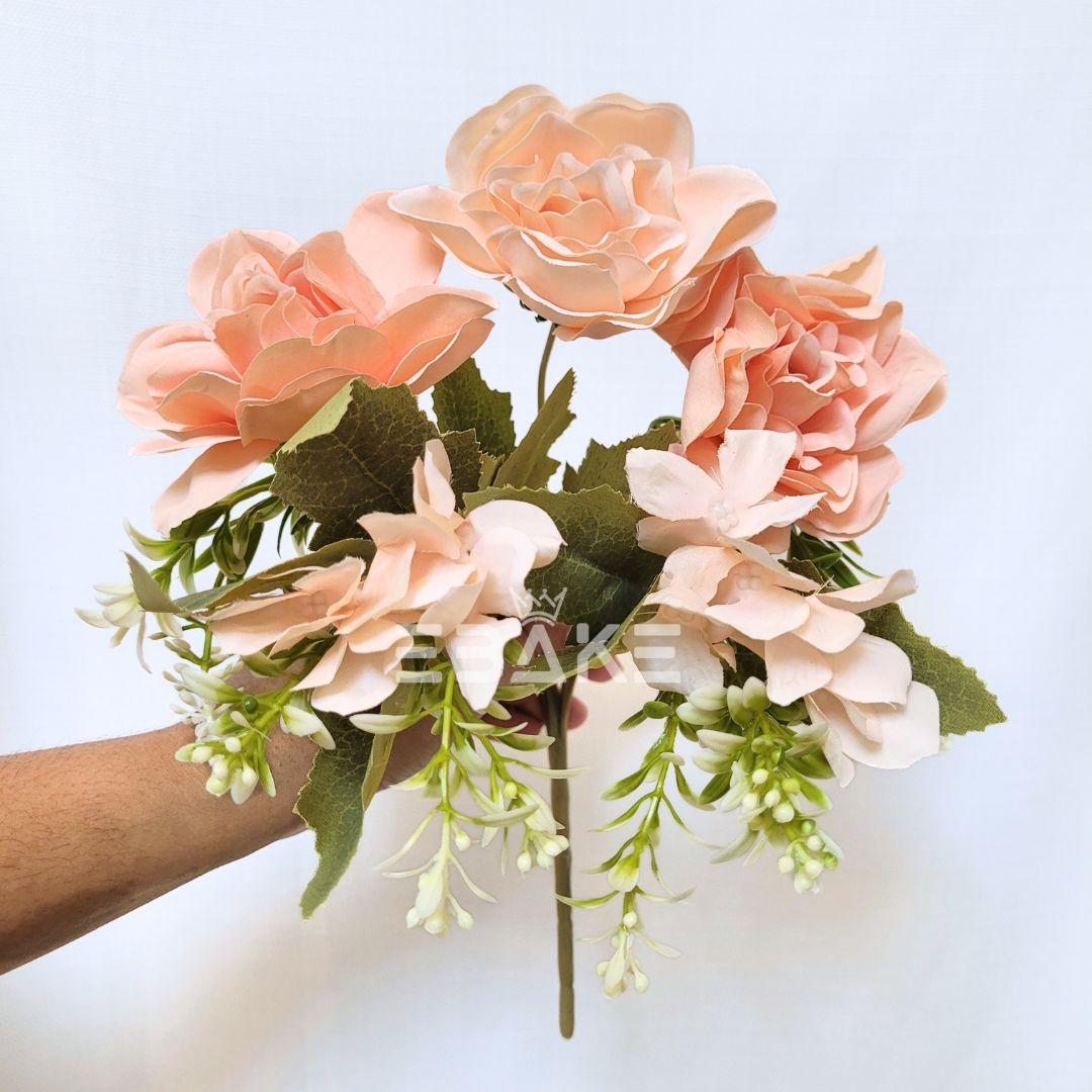 A1377 Rose & Hydrangea Bunch With Fillers