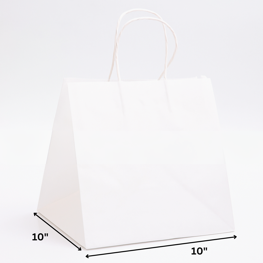 White Kraft Paper Bag – 10 Inch