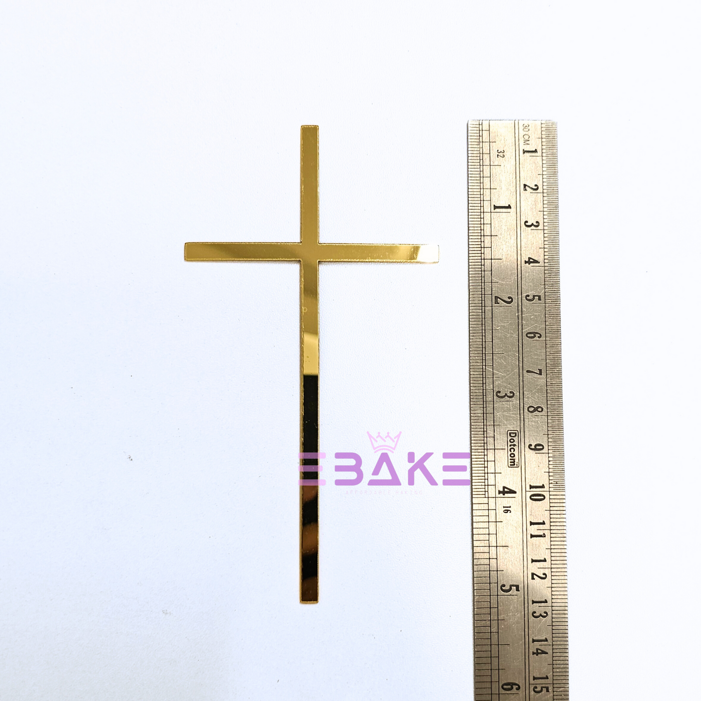 Cross Cake Topper for Baptism, First Holy Communion 5 Inch