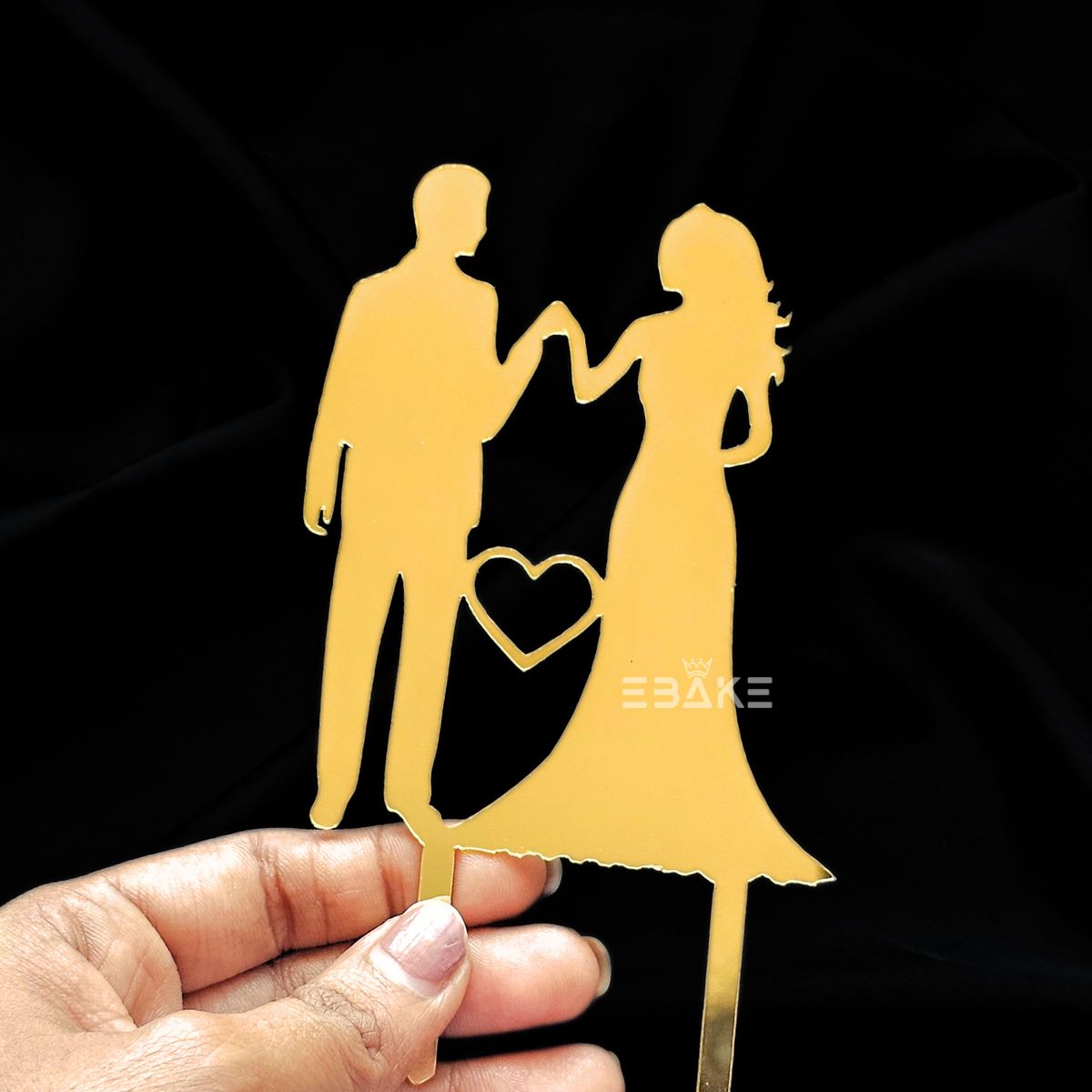 Couple Line Art Cake Topper