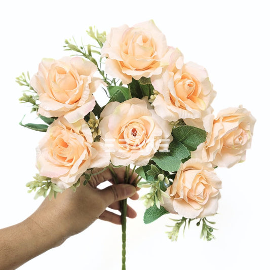 A1644 Peach Rose Bunch