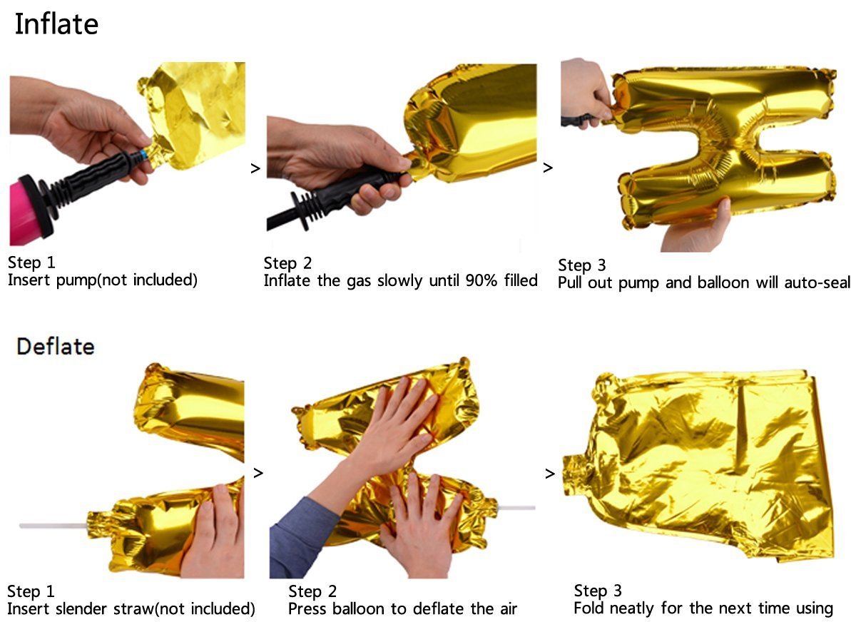Baby Shower Foil Balloon Gold 16 Inch