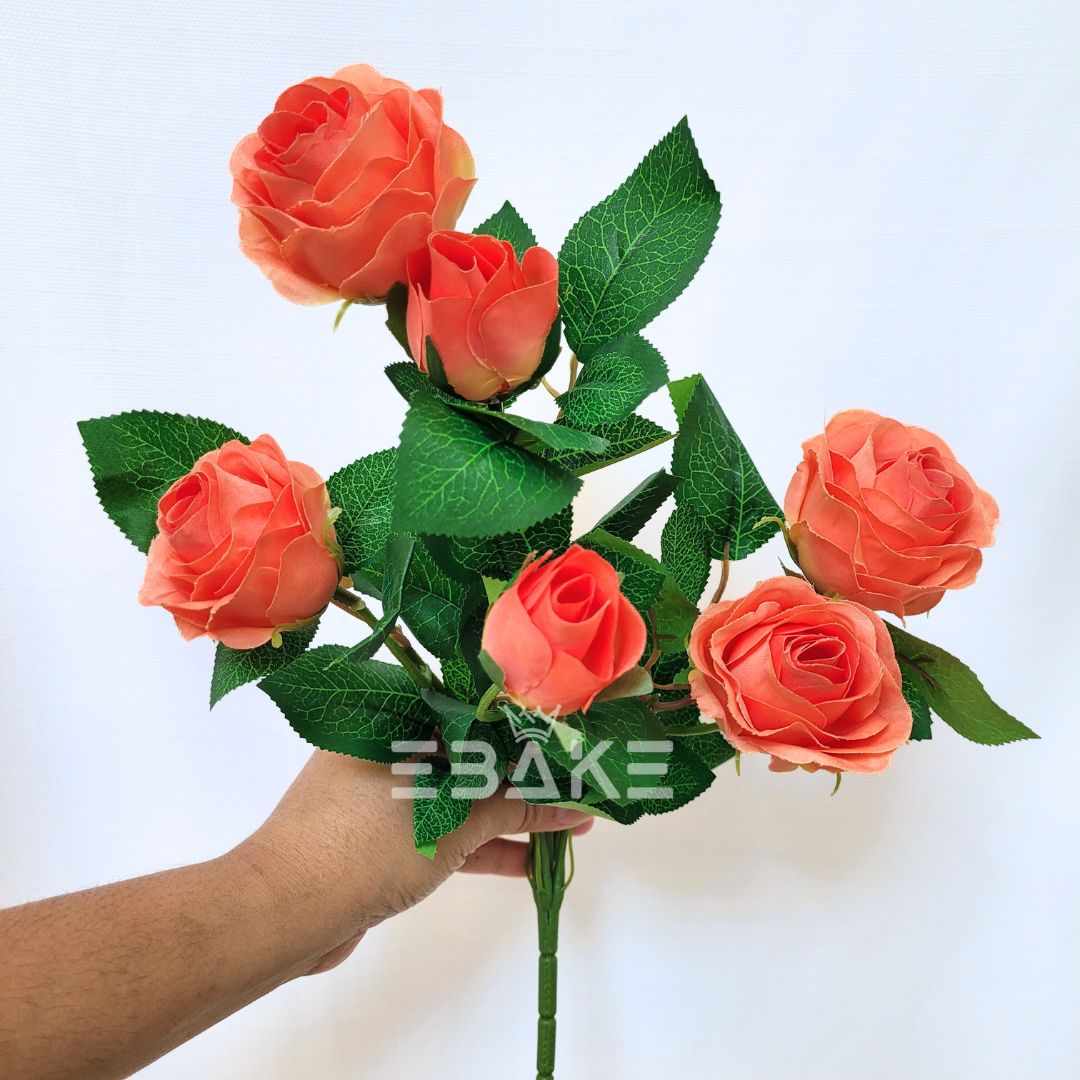 A1386 Orange Rose Bunch