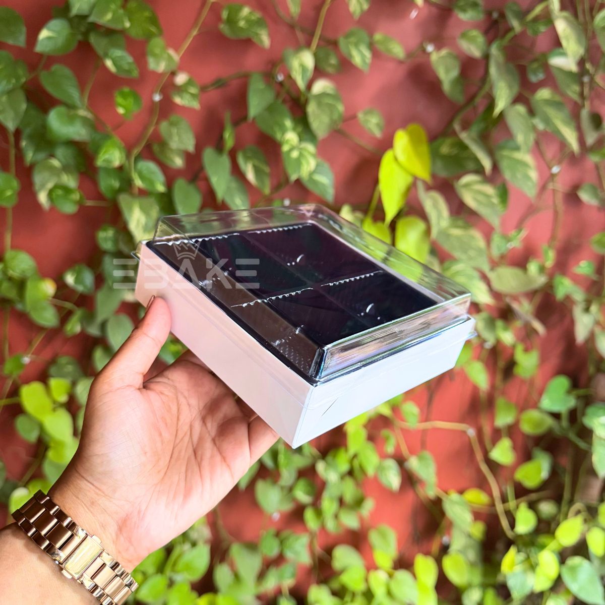 White Brownie Box With Cavity & Lid
