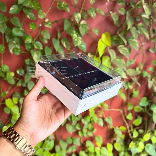 White Brownie Box With Cavity & Lid