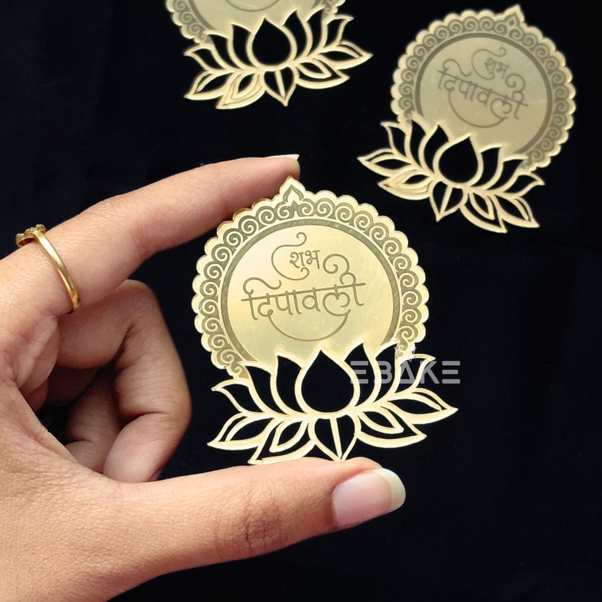 Shubh Deepawali Coin Topper 2.5 Inches - Set of 10 Pieces