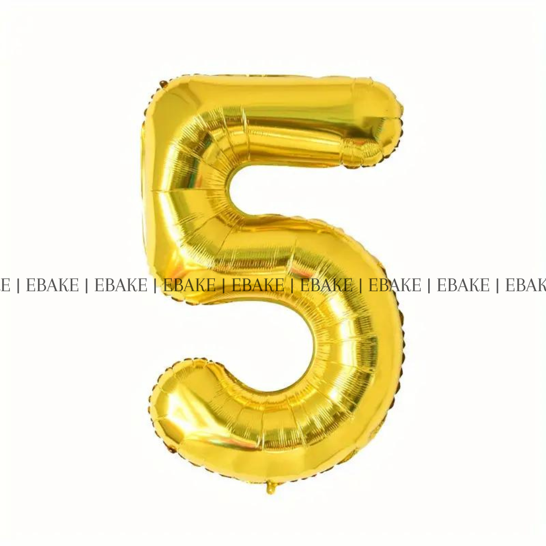 Number Foil Balloons Gold 16 Inch Single Piece