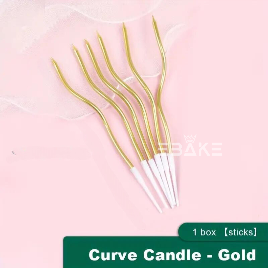 Golden Metallic Swirl Candle