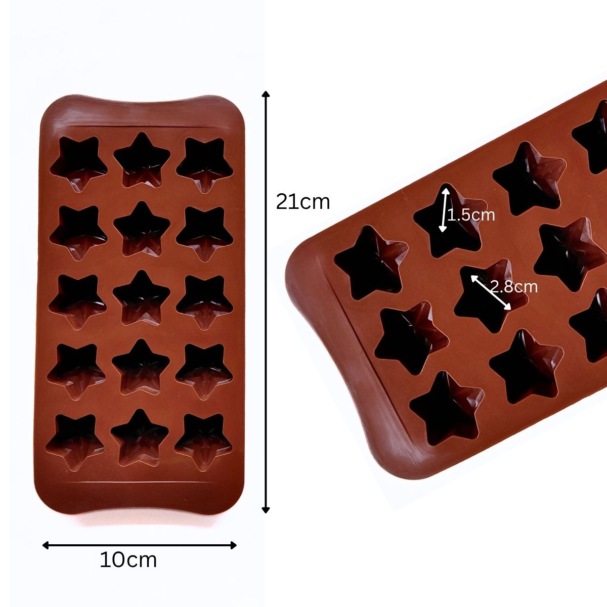 15 Cavity Star Chocolate Silicone Mould