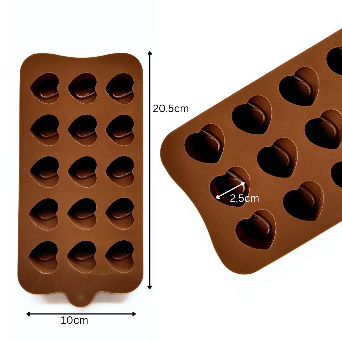 15 Cavity Heart Chocolate Silicone Mould