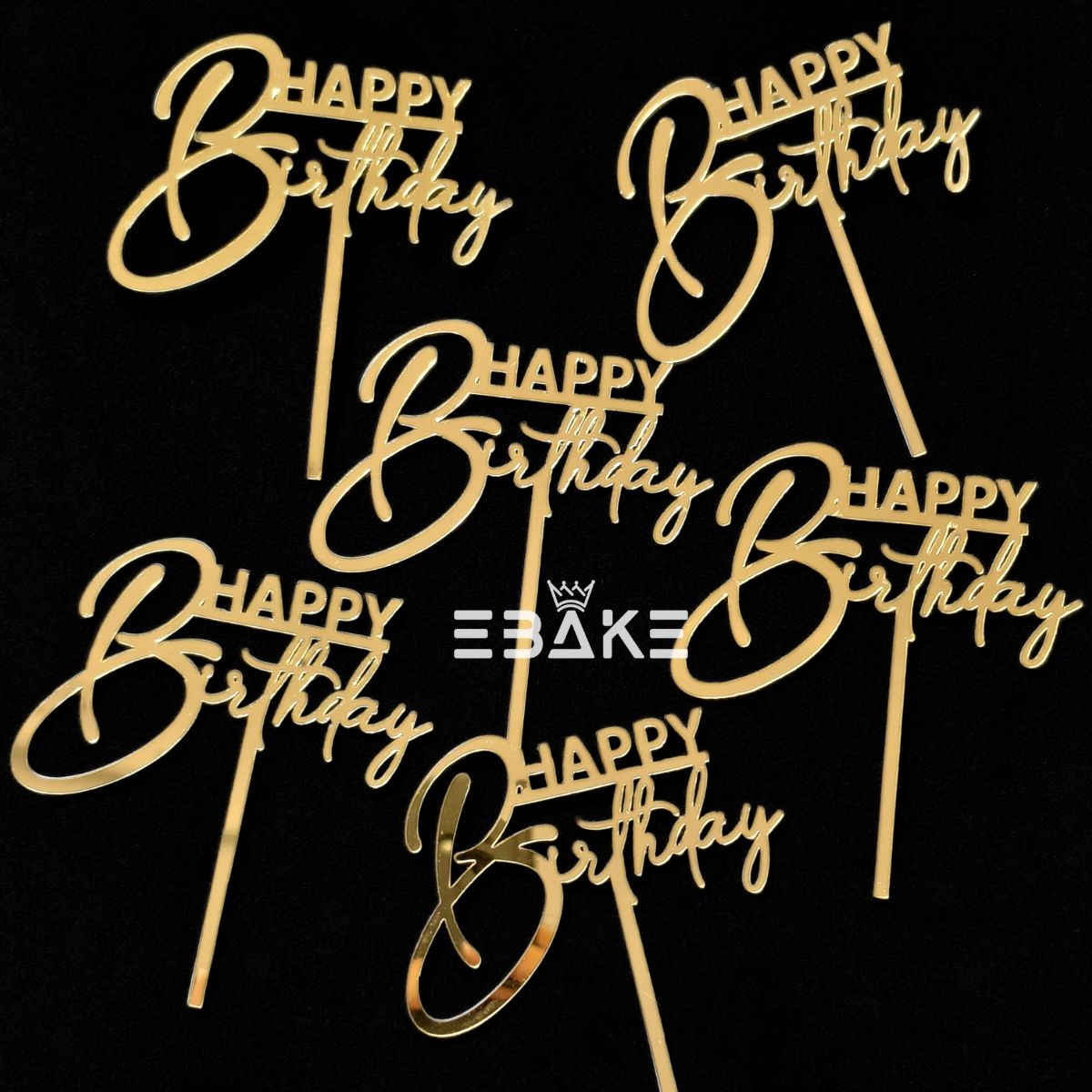 Happy Birthday Mini Topper (Set of 10 Pieces)