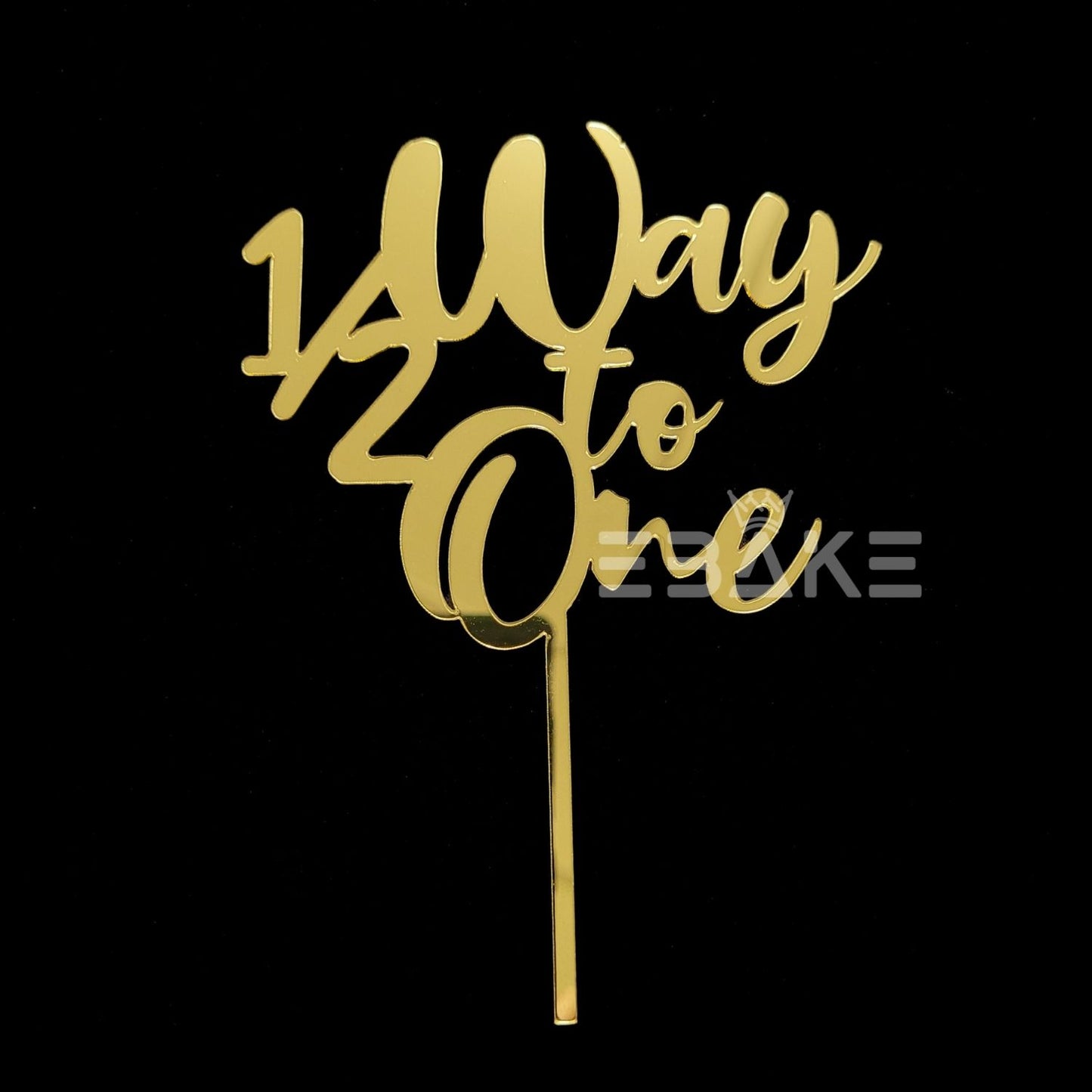 Halfway To One Cake Topper 1/2