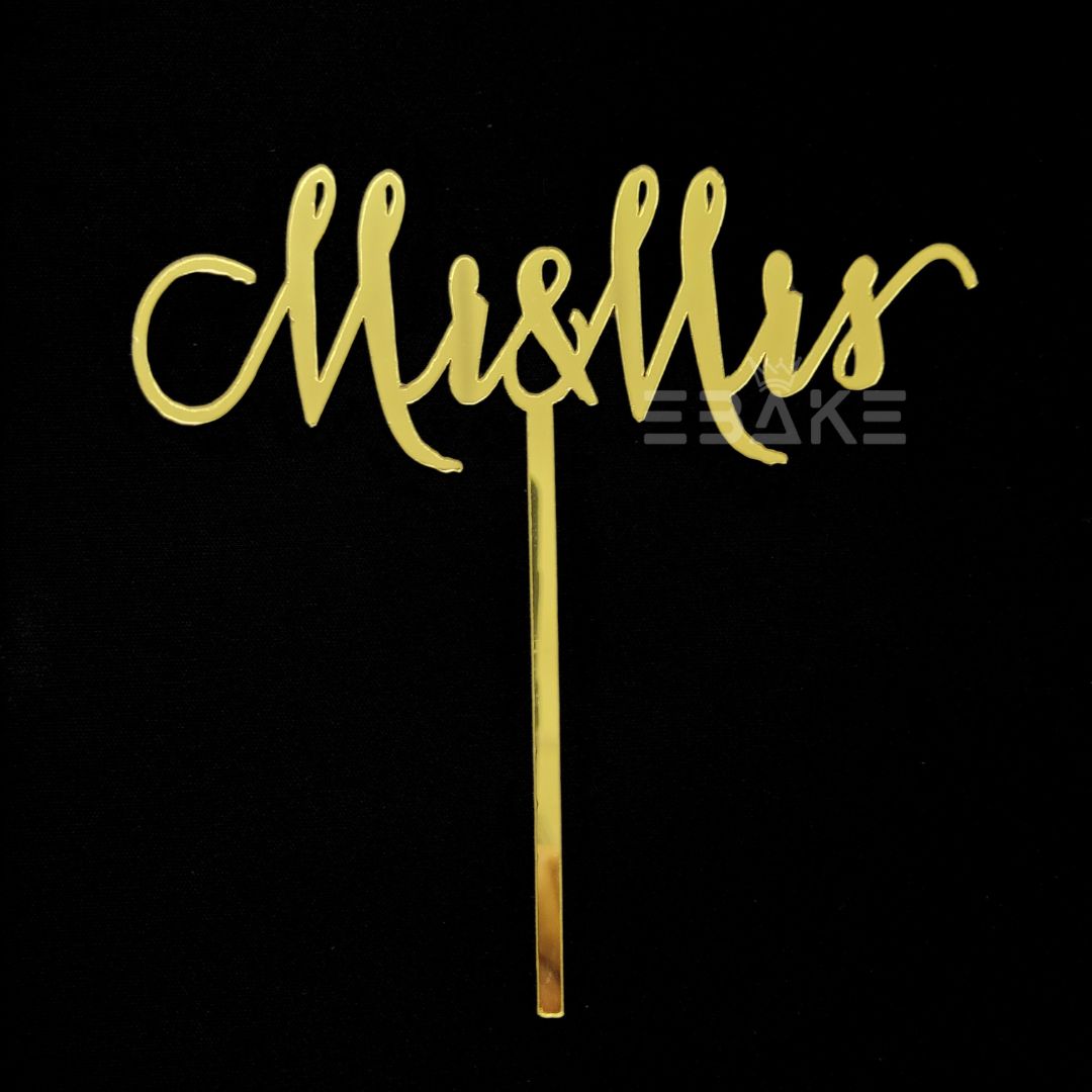 Mr & Mrs Cake Topper