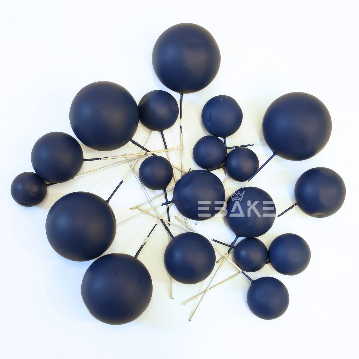 F32 Matte Faux Balls - Dark Blue (Set Of 20 Pieces)