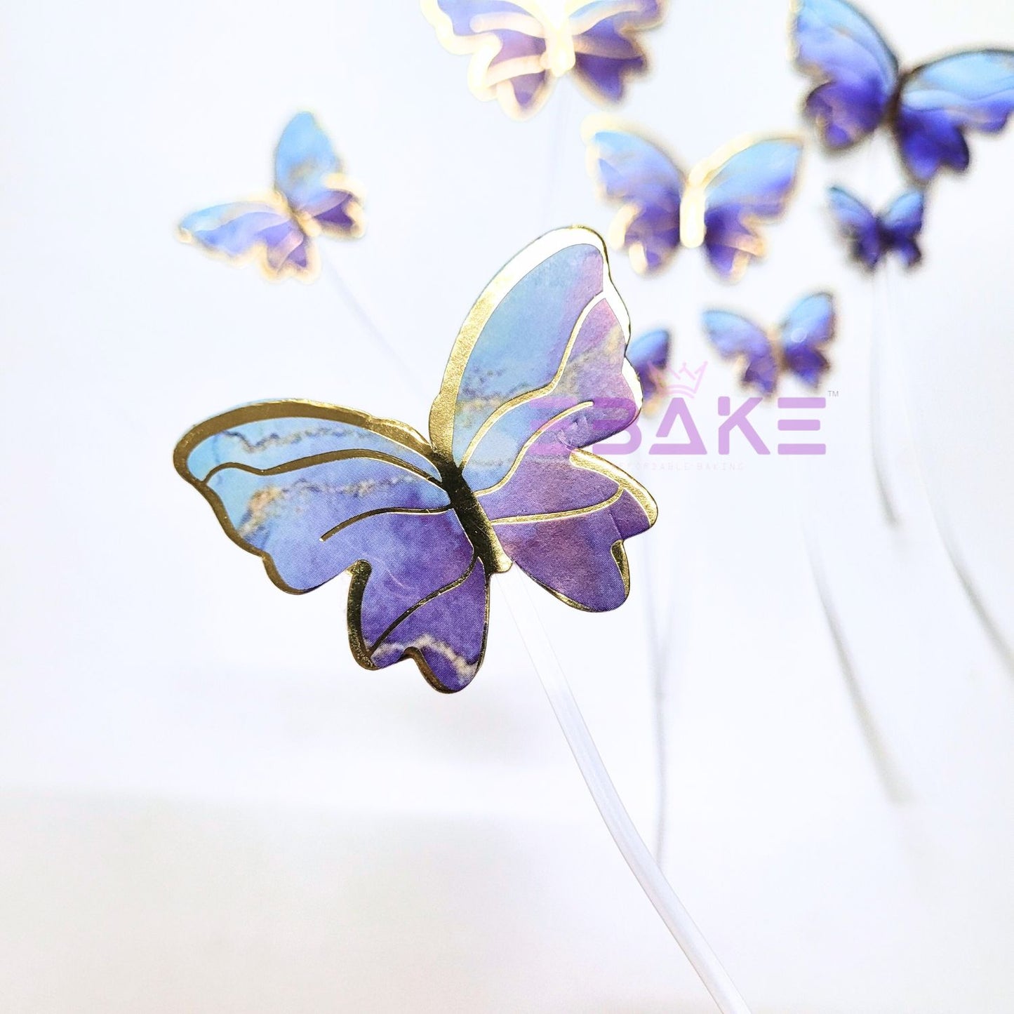 Paper Butterflies With Twistable Stick - Foldable