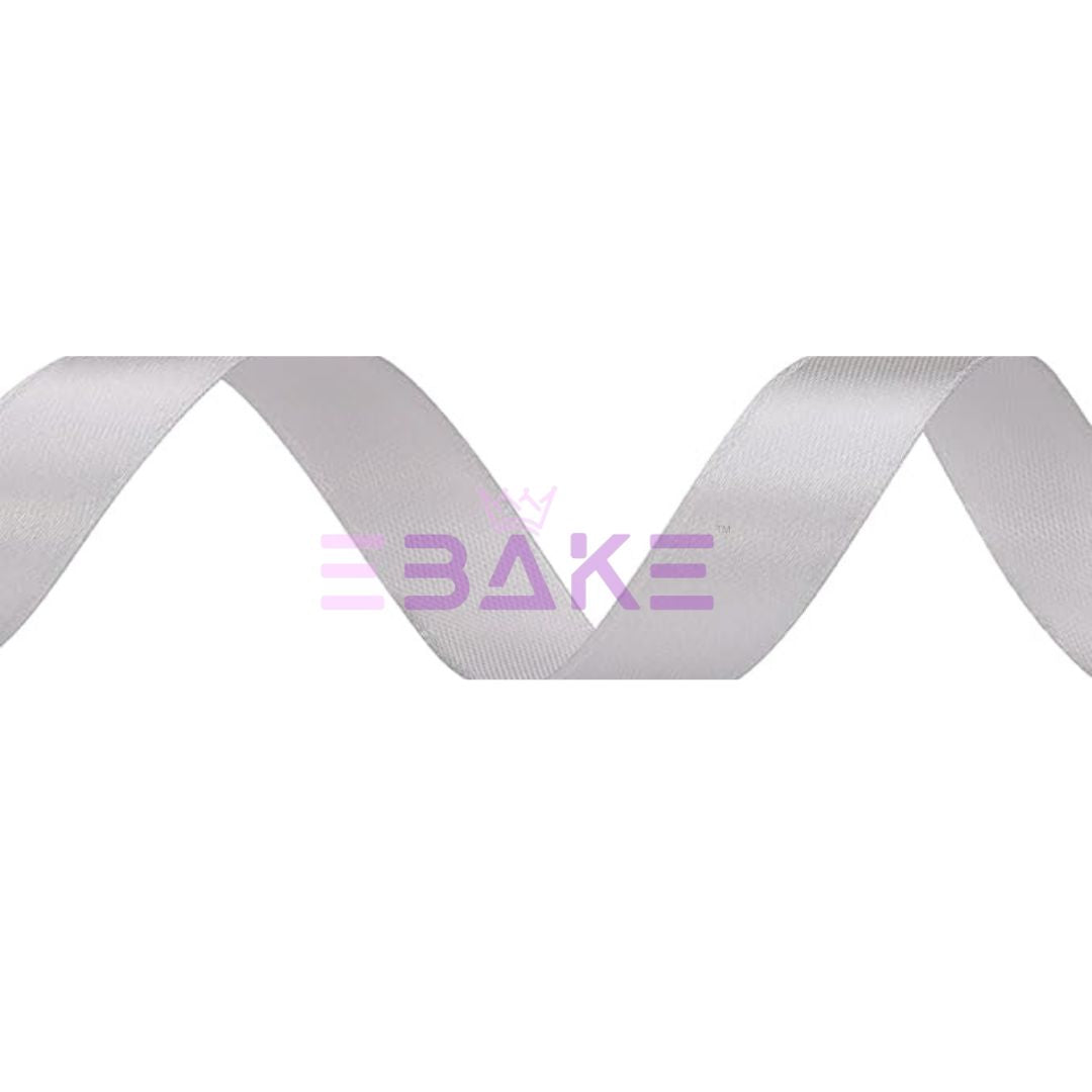 Grey Satin Ribbon 0.5 Inch (Single Piece)