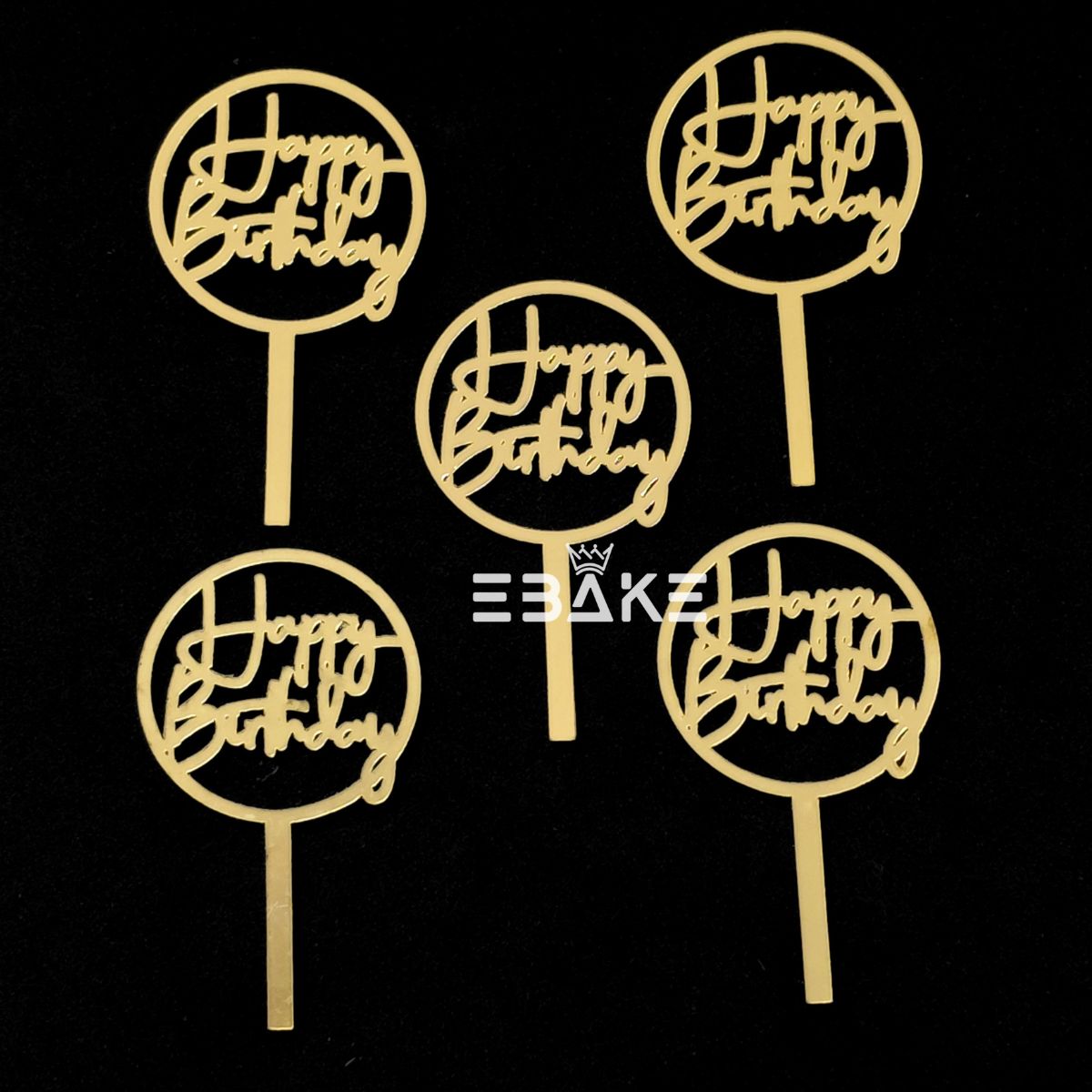 Happy Birthday Mini Topper (Set of 10 Pieces)