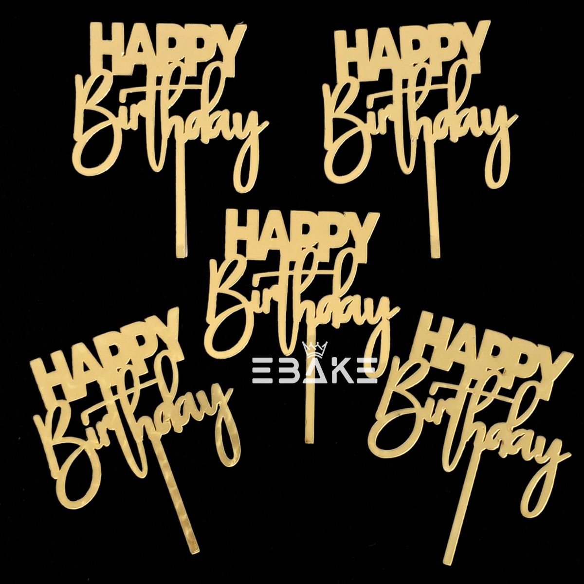 Happy Birthday Mini Topper (Set of 10 Pieces)