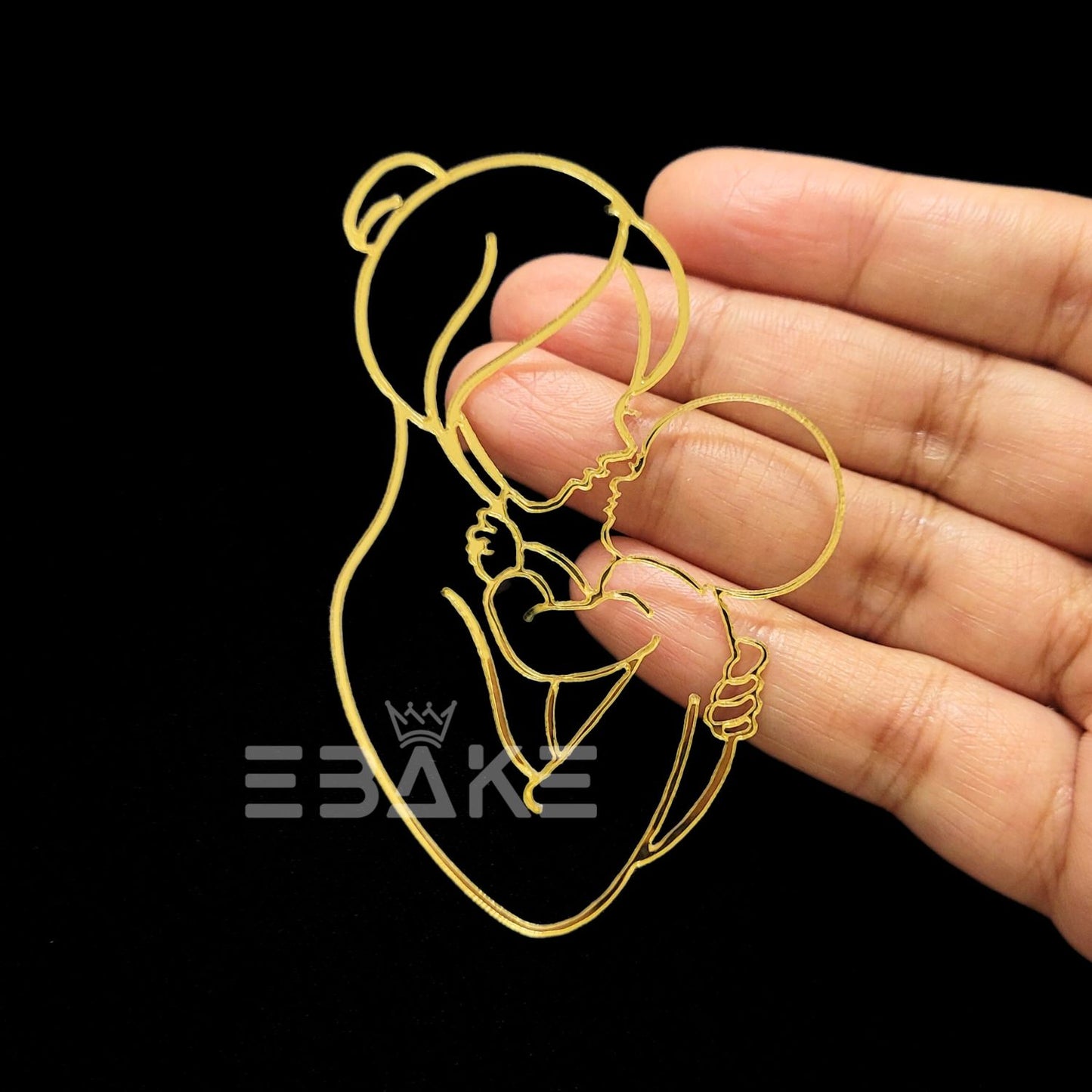 Mother & Baby Line Art Mini Cutout