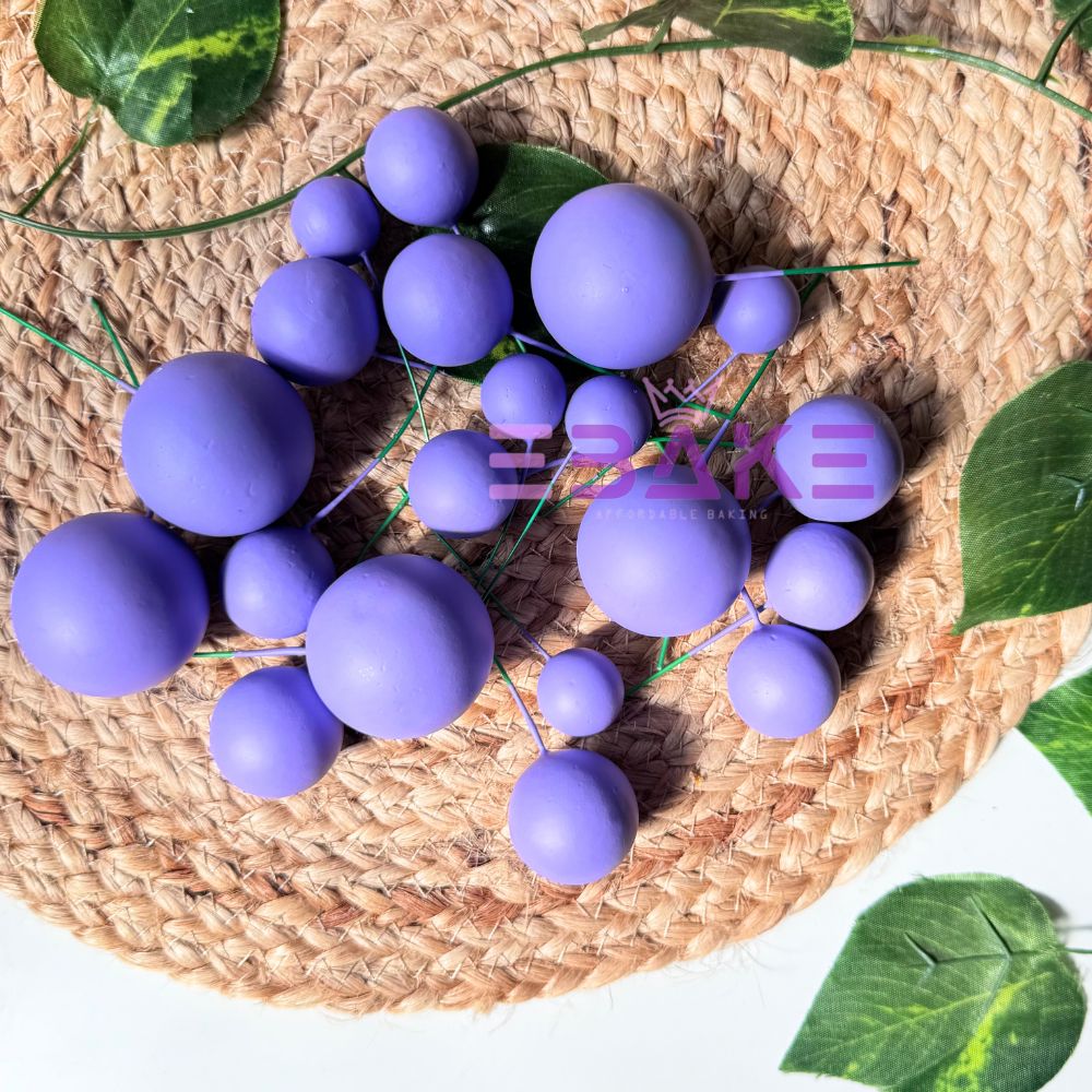Lavender Matte Faux Balls - (Set Of 20 Pieces)