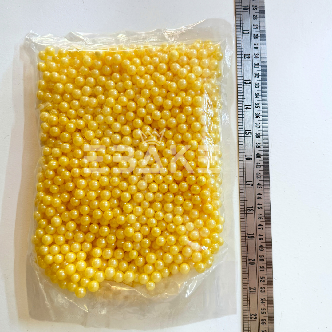 Yellow Sugar Balls (Sprinkles) 10 mm