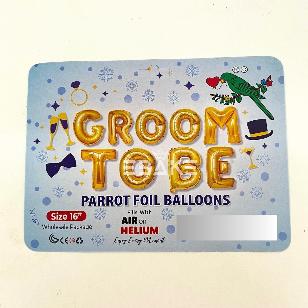 Groom To Be Foil Balloon Gold 16 Inch