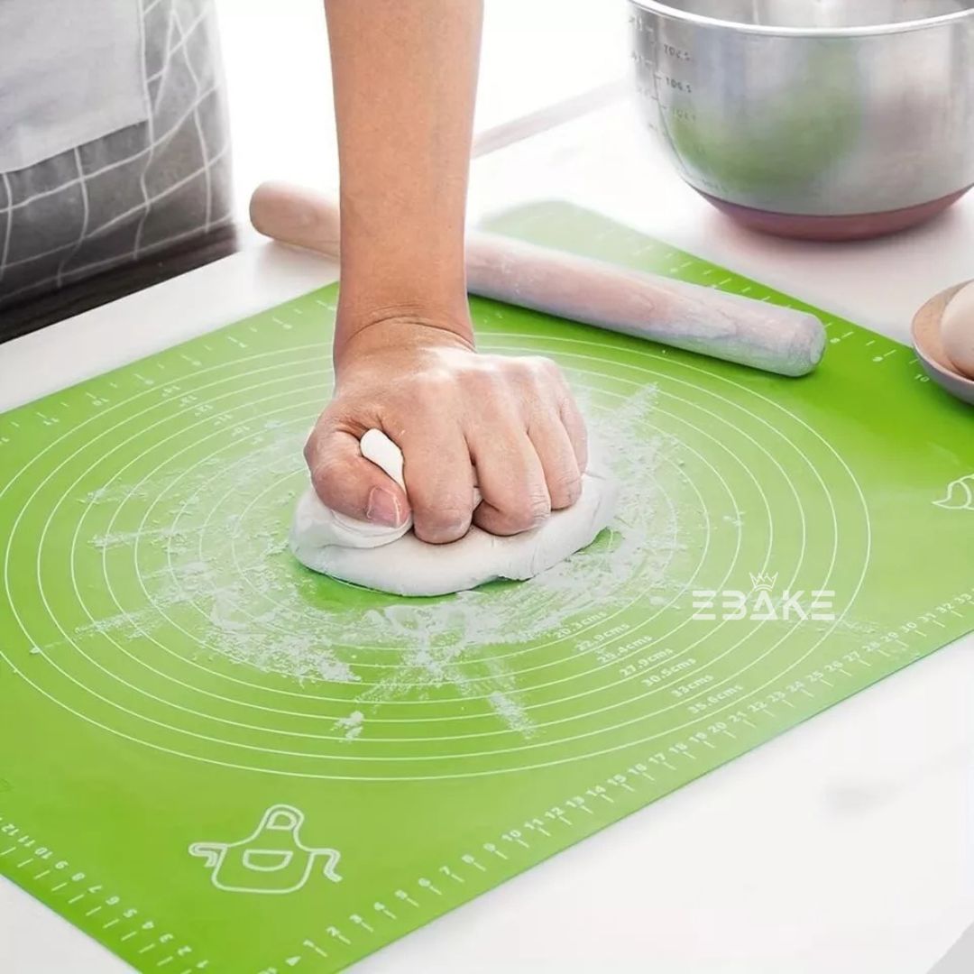 Green Silicone Non Stick Multipurpose Baking Mat for Kneading Fondant Rolling