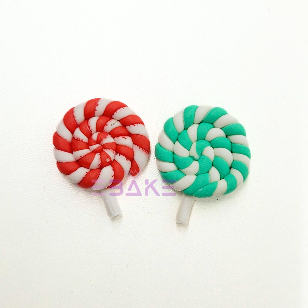 2 pcs Lollipop Cake Topper Non Edible - Small (Type 3) Assorted Colors
