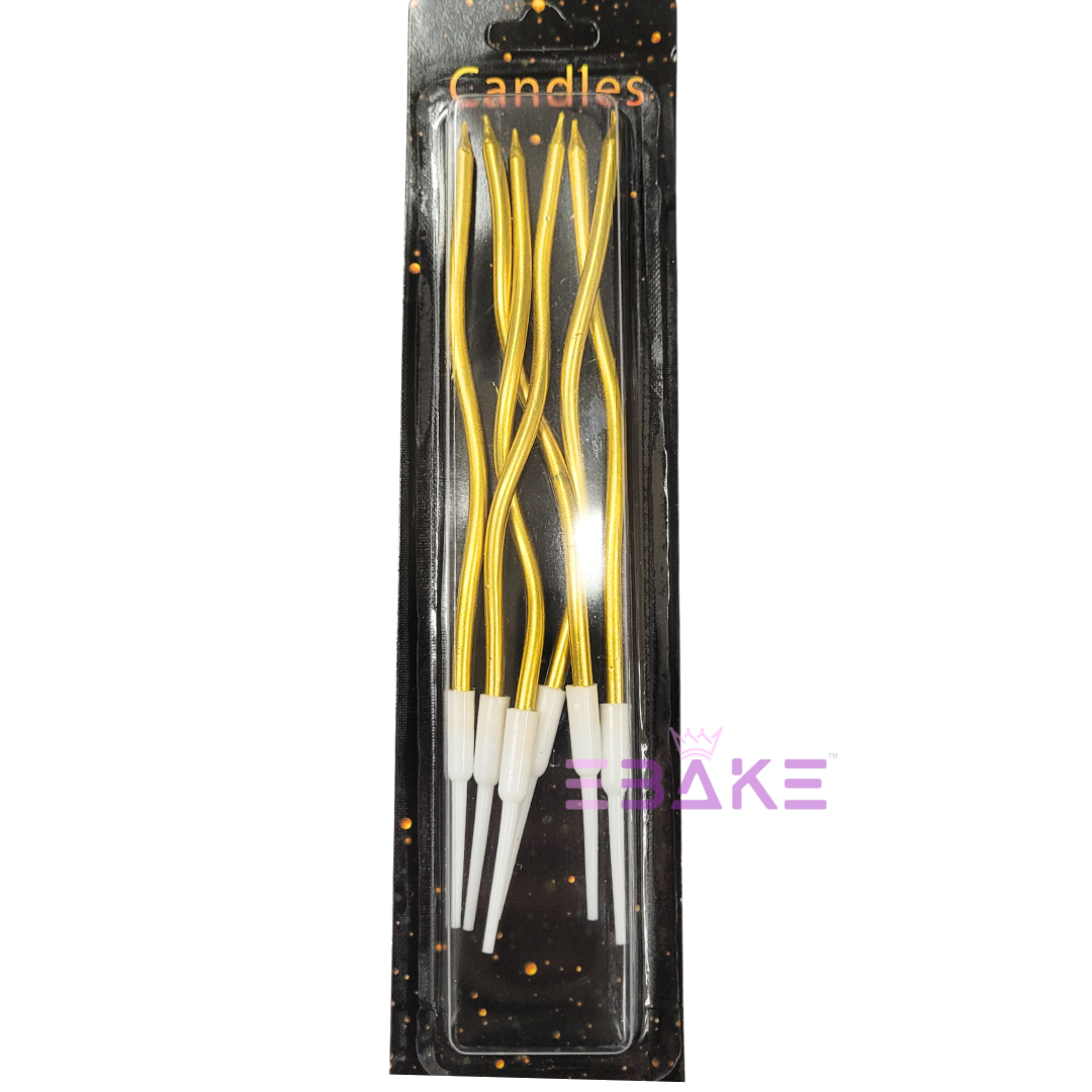Golden Metallic Swirl Candle