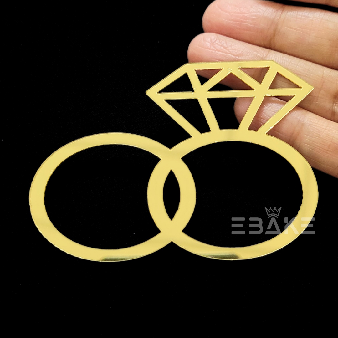 Ring Mini Cutout 3 Inch Golden Engagement/Wedding