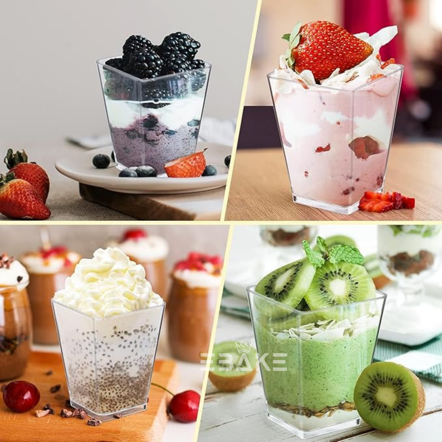 Acrylic Dessert Cups / Mousse Cups 60ml