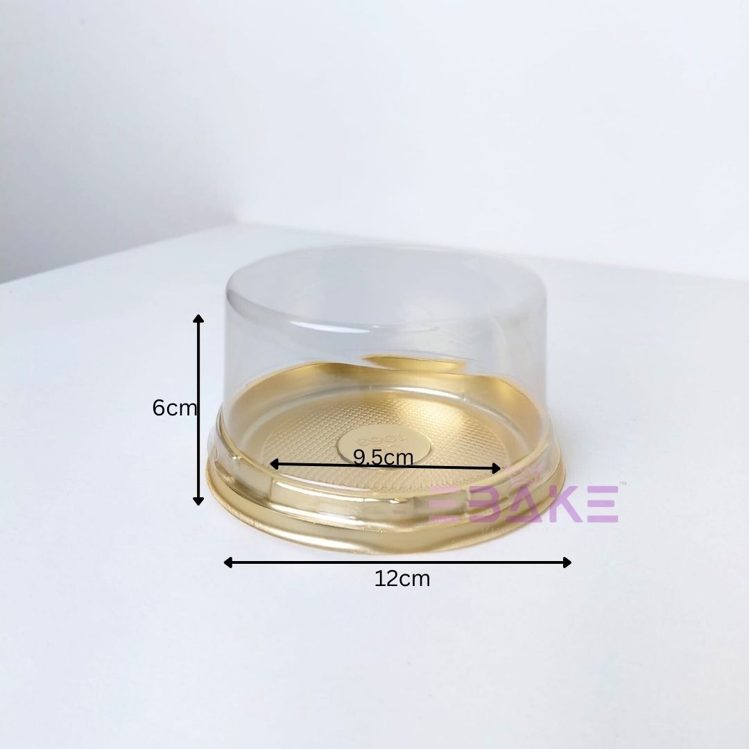 Round Cake Box/Pastry Box With Transparent Lid (Set of 5) Small