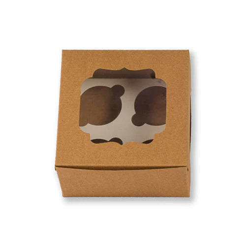 4 Pc Cupcake Box With Cavity