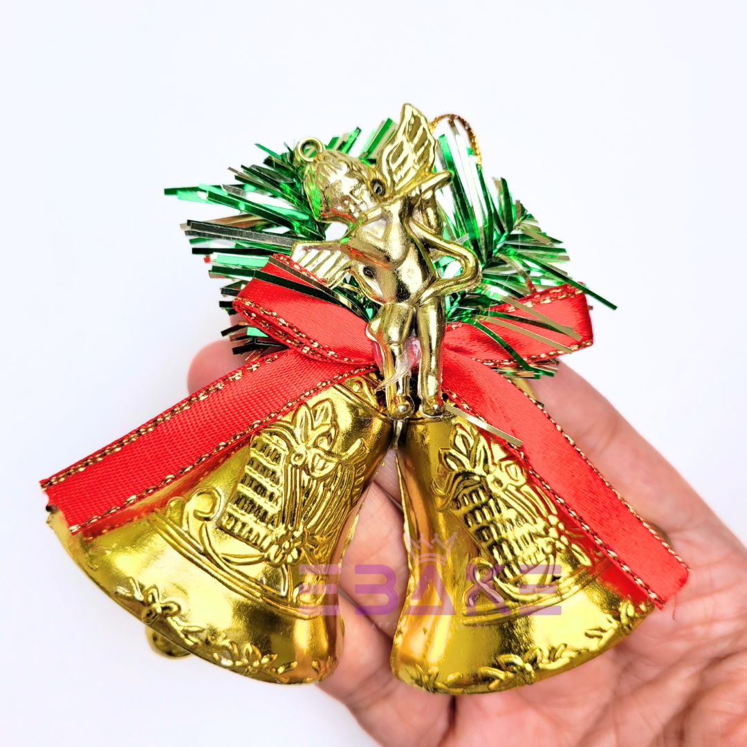 Christmas Bells Decorations/Christmas Tree Ornaments A1300 Gold Medium Size