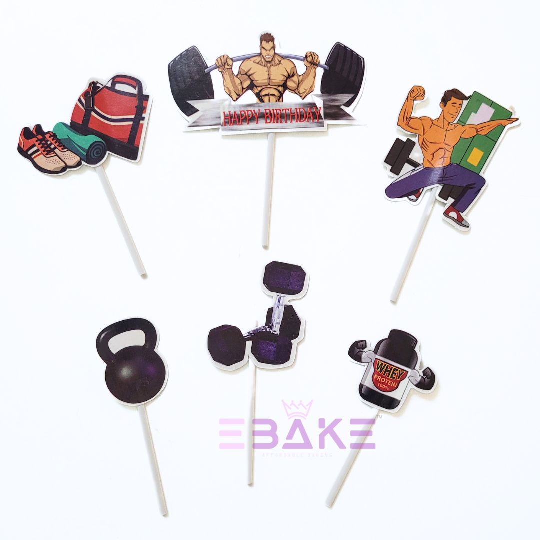 Body Builder Theme Paper Topper Set